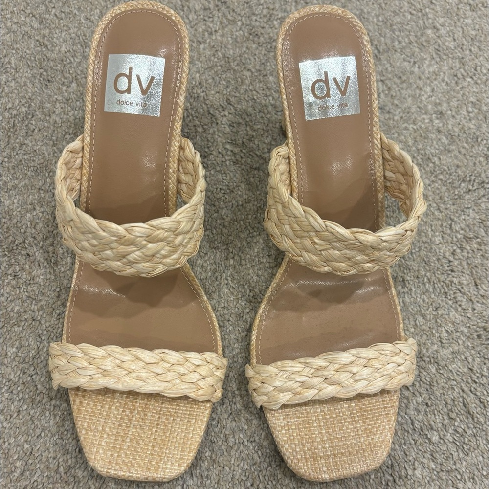 DV Dolce Vita Raffia Heeled Sandals